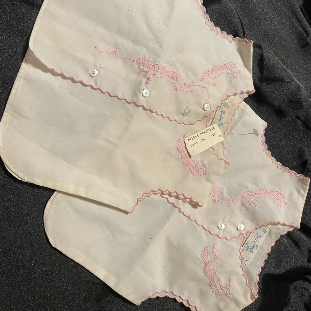 Vintage Embroidered Diaper shirts